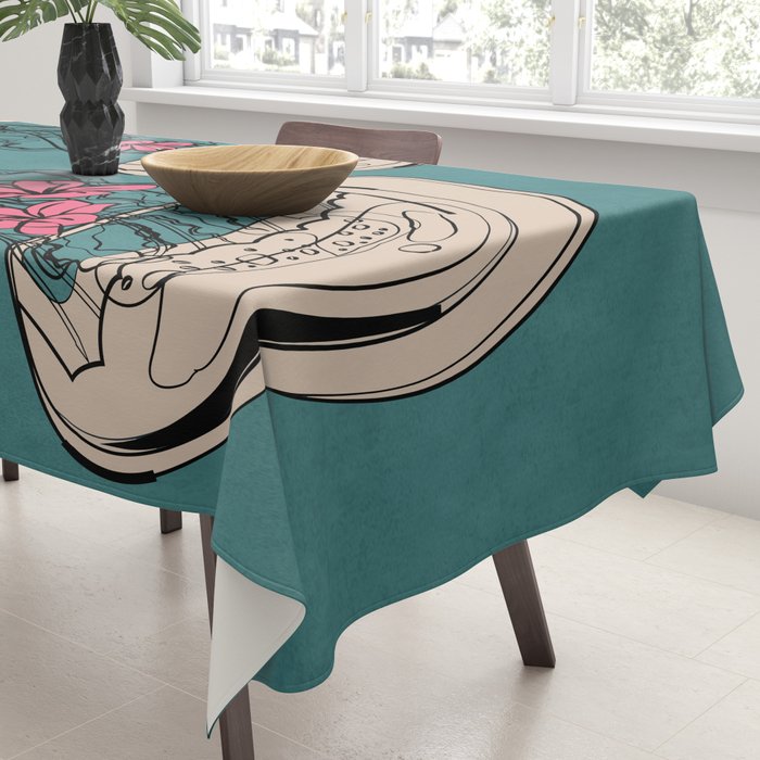 Floral Jellyfishes 1 Tablecloth Gallery Image 3