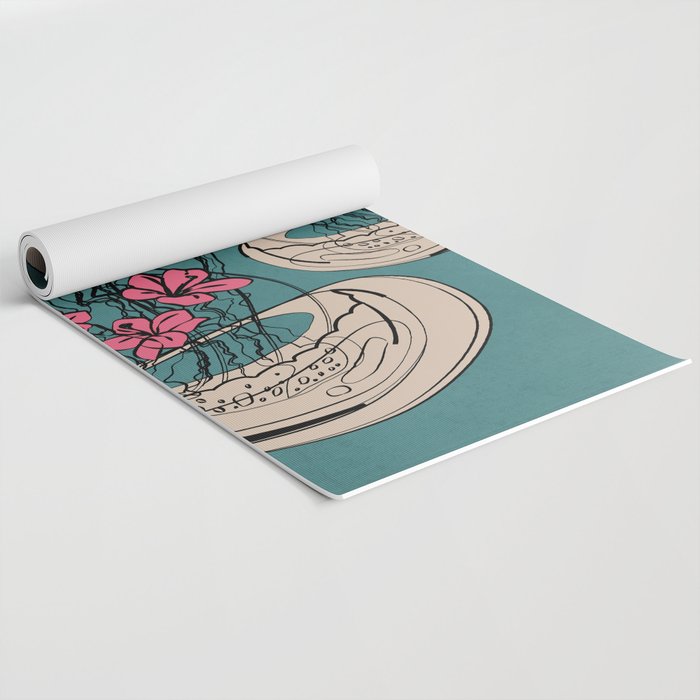 Floral Jellyfishes 1 Yoga Mat Gallery Image 2