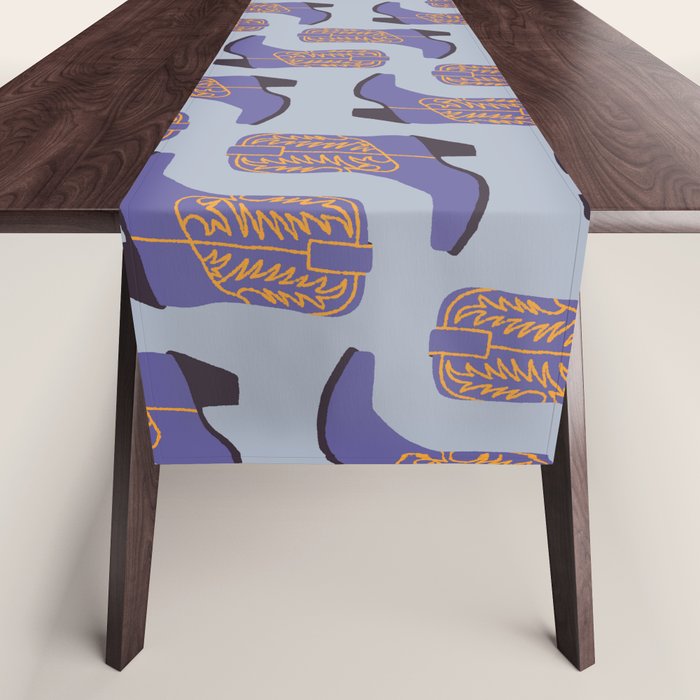 Purple Cowgirl Boot Table Runner Gallery Image 1