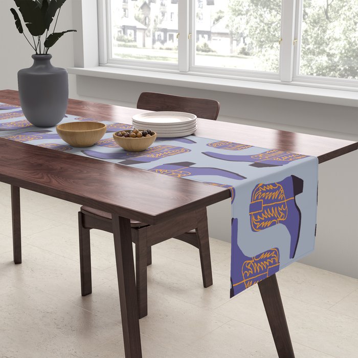 Purple Cowgirl Boot Table Runner Gallery Image 2