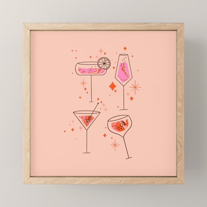 Itâs cocktails time Mini Art Print Gallery Image 1