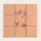 Itâs cocktails time Wood Wall Art Gallery Image 1