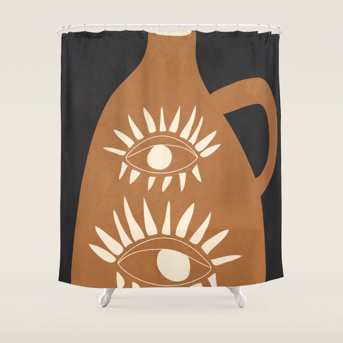 Modern Abstract Vase 1 Shower Curtain Gallery Image 1