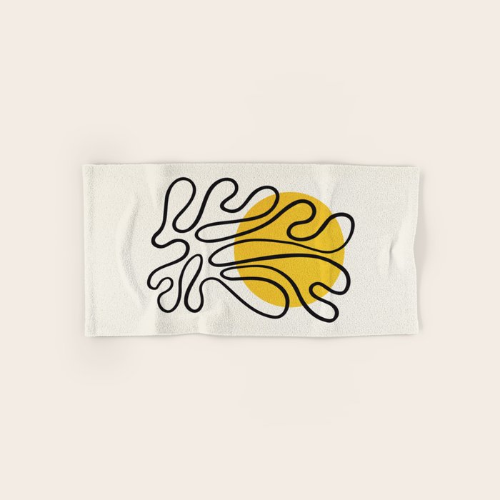 Sun Leaf: Matisse Edition | Mid Century Series Bath Towel Gallery Image 1