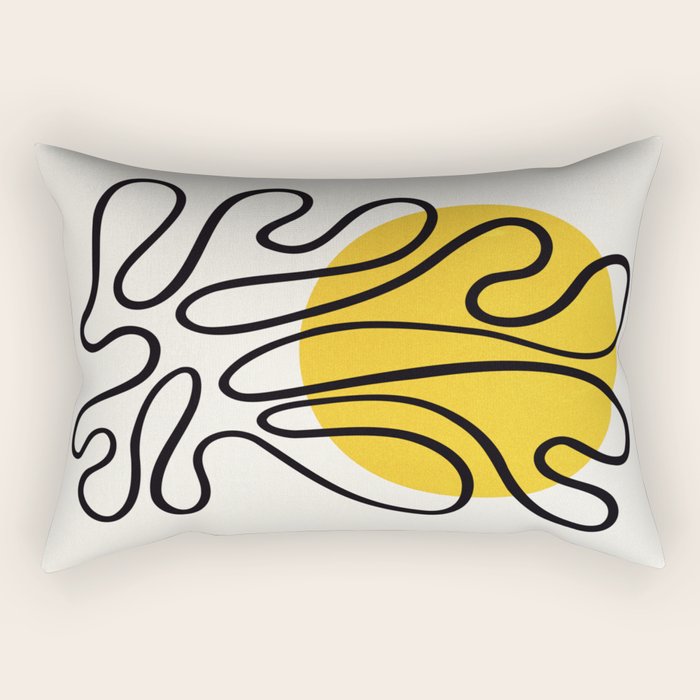 Sun Leaf: Matisse Edition | Mid Century Series Rectangular Pillow Gallery Image 1