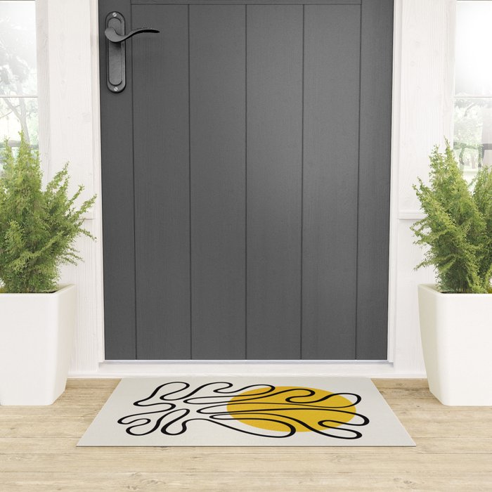 Sun Leaf: Matisse Edition | Mid Century Series Welcome Mat Gallery Image 3
