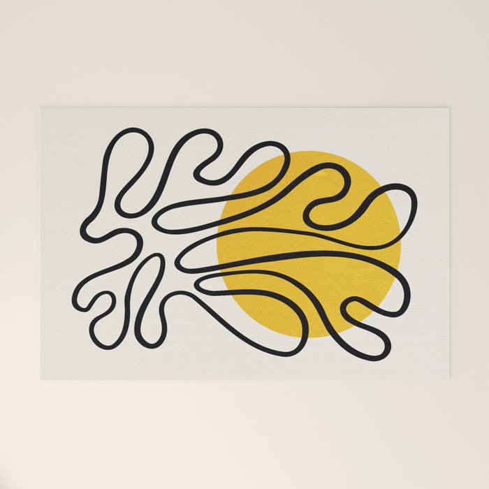 Sun Leaf: Matisse Edition | Mid Century Series Welcome Mat Gallery Image 1