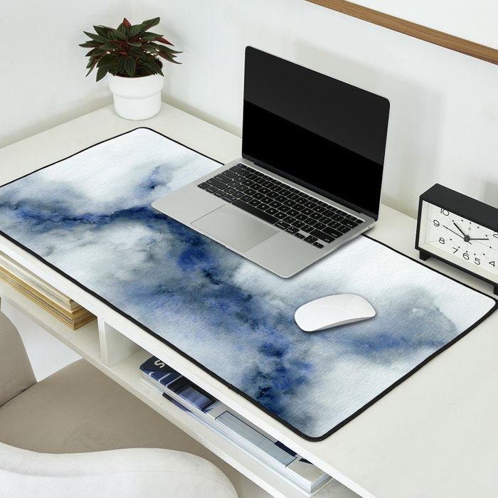 Indigo Abstract Painting | No.3 Desk Mat Gallery Image 2
