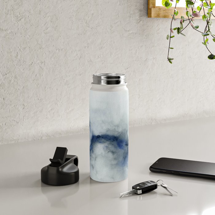 Indigo Abstract Painting | No.3 Water Bottle Gallery Image 4