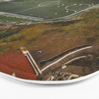 Aerial view of soccer field in Mexico City Bath Mat Gallery Image 3