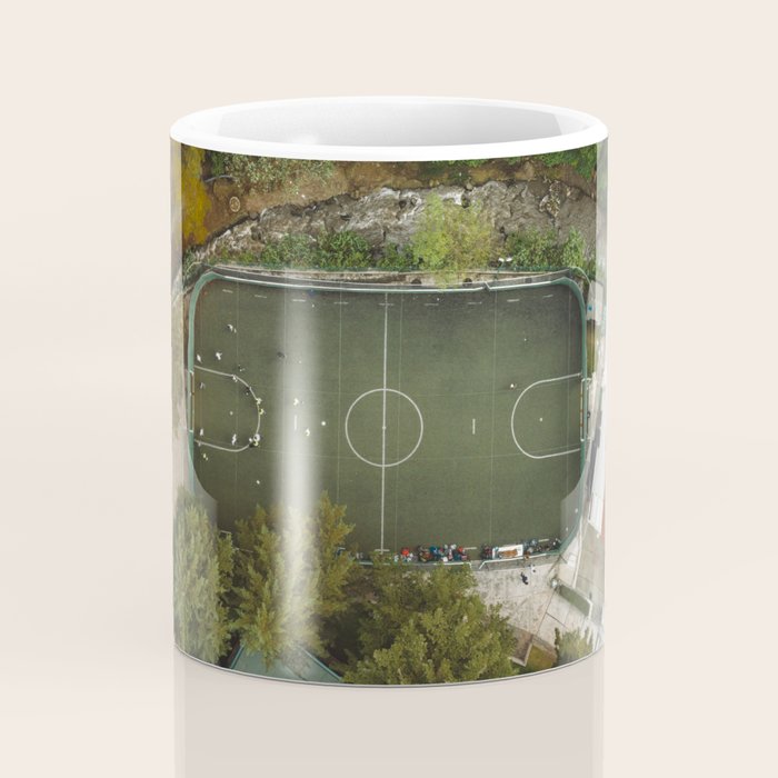 Aerial view of soccer field in Mexico City Coffee Mug Gallery Image 4