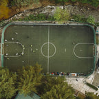 Aerial view of soccer field in Mexico City Coffee Mug Gallery Image 2