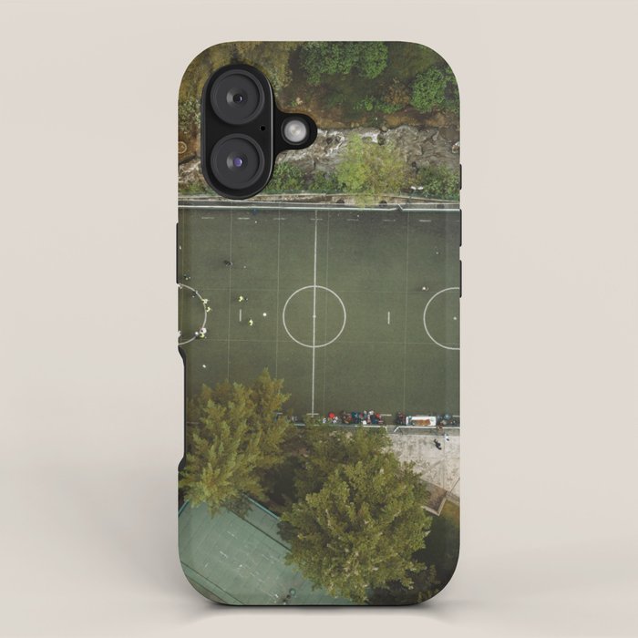Aerial view of soccer field in Mexico City iPhone Case Gallery Image 1