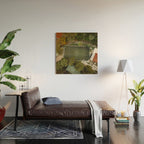 Aerial view of soccer field in Mexico City Wood Wall Art Gallery Image 2