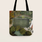 Aerial view of soccer field in Mexico City Tote Bag Gallery Image 1