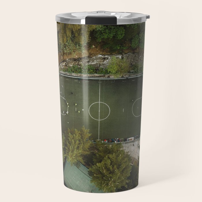 Aerial view of soccer field in Mexico City Travel Mug Gallery Image 1