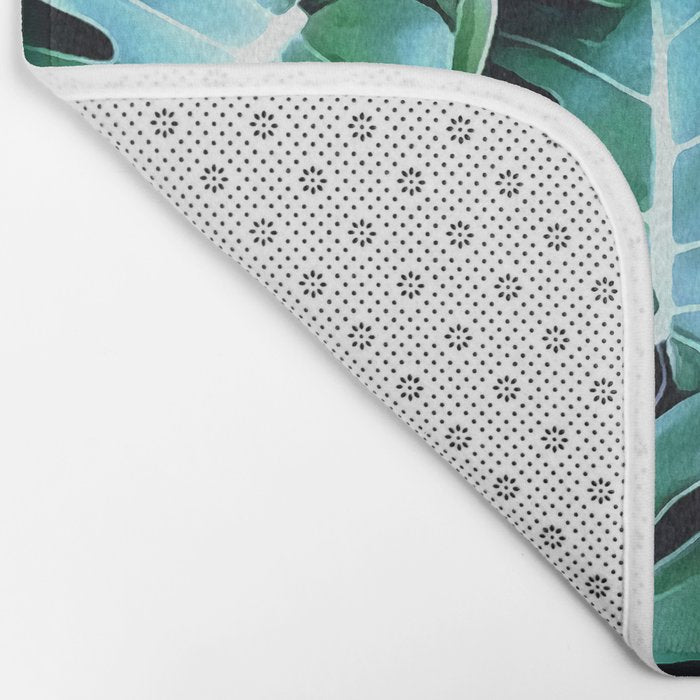 Monstera leaves Bath Mat Gallery Image 2
