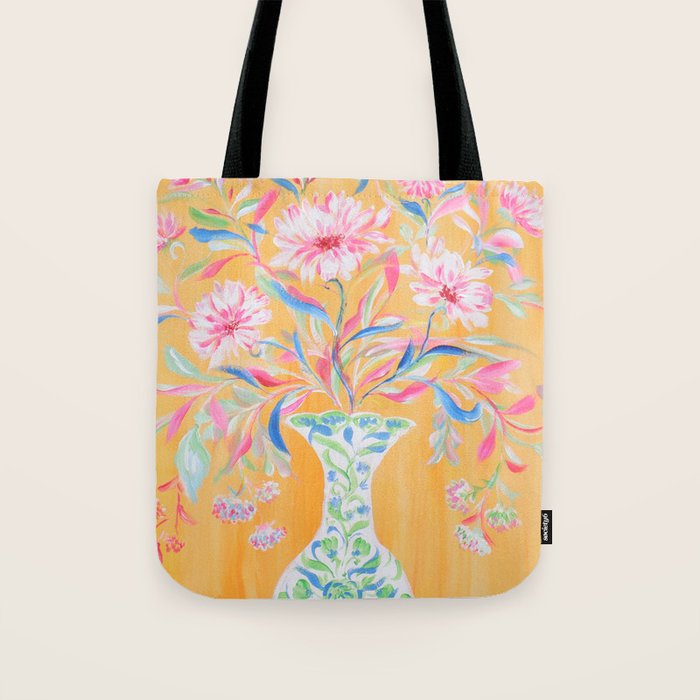 yellow vase flower  Tote Bag Gallery Image 1
