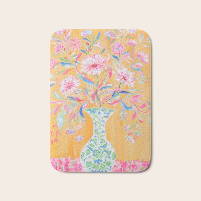 yellow vase flower  Bath Mat Gallery Image 1