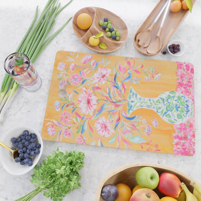 yellow vase flower  Cutting Board Gallery Image 2