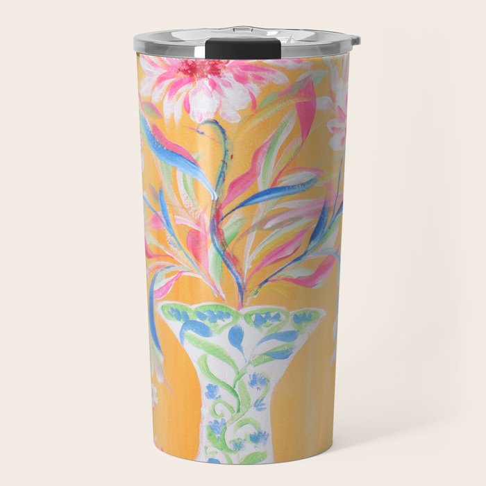 yellow vase flower  Travel Mug Gallery Image 1