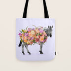 FLORAL ZEBRA Tote Bag Gallery Image 1