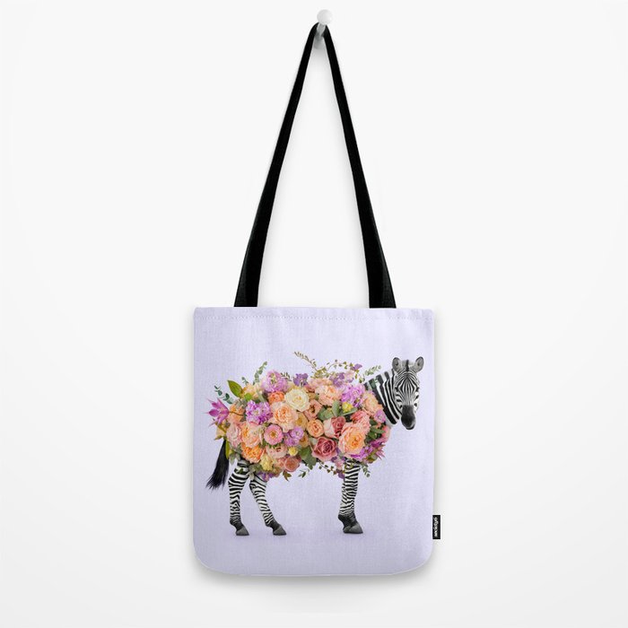 FLORAL ZEBRA Tote Bag Gallery Image 2