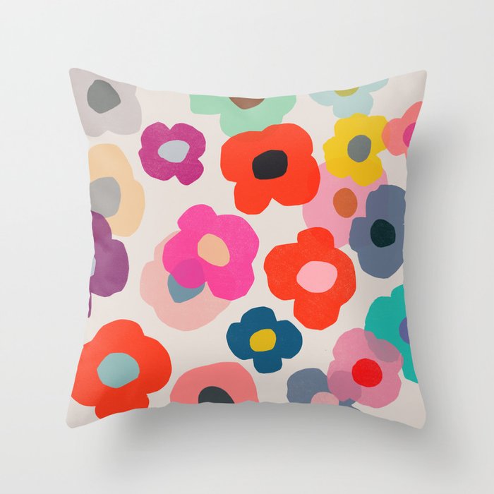 poppy 1 Throw Pillow Gallery Image 1
