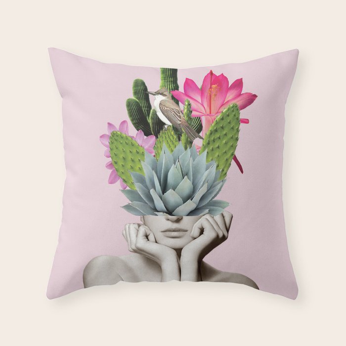 Cactus Lady Throw Pillow Gallery Image 6