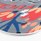 F*cking Fabulous - Denim & Coral Palette Bath Mat Gallery Image 3