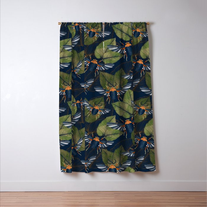 Autumn Scarab Window Curtain Gallery Image 3