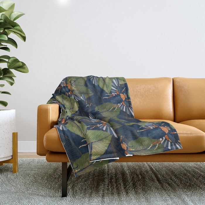 Autumn Scarab Throw Blanket Gallery Image 1