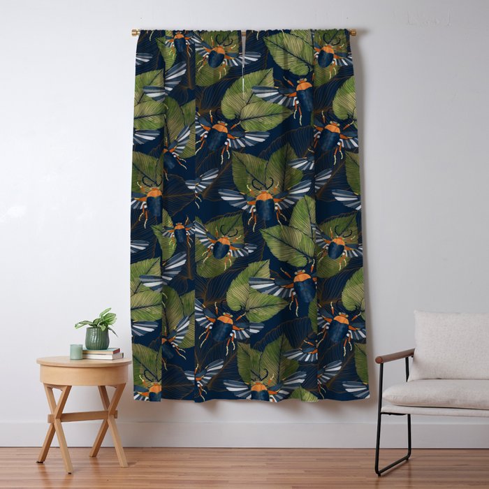 Autumn Scarab Window Curtain Gallery Image 1