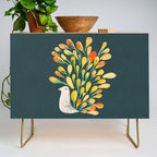 Watercolor Peacock Credenza Gallery Image 1
