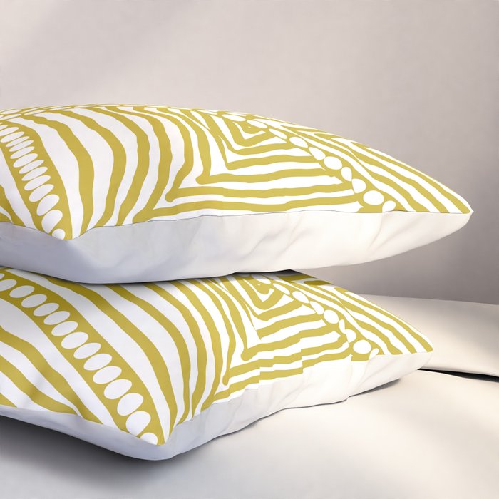 Authentic Aboriginal Art - The Fields (Mustard2) Pillow Sham Gallery Image 3