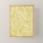 Authentic Aboriginal Art - The Fields (Mustard2) Mini Art Print Gallery Image 1