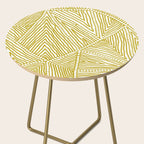 Authentic Aboriginal Art - The Fields (Mustard2) Side Table Gallery Image 2