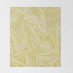 Authentic Aboriginal Art - The Fields (Mustard2) Throw Blanket Gallery Image 2