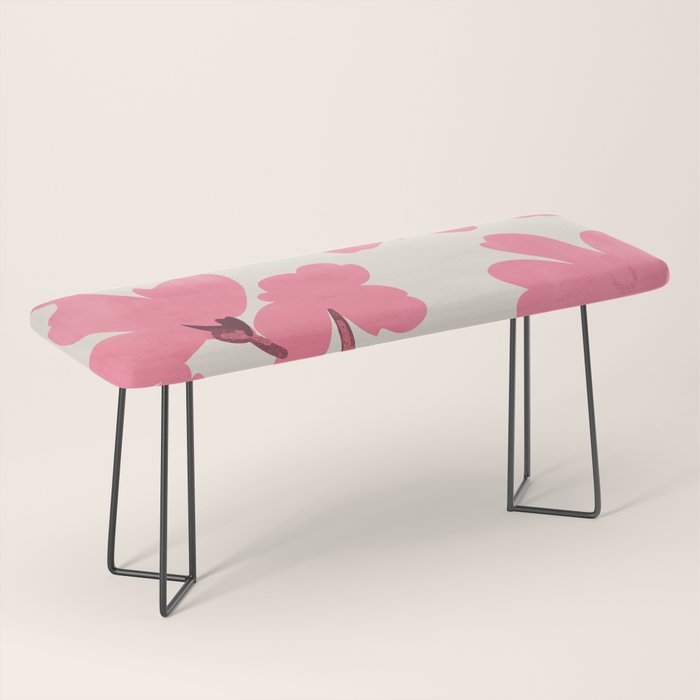 Soft Pink Flowers Bench Gallery Image 1
