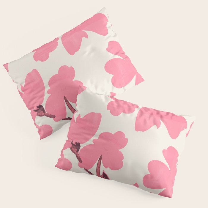 Soft Pink Flowers Pillow Sham Gallery Image 1