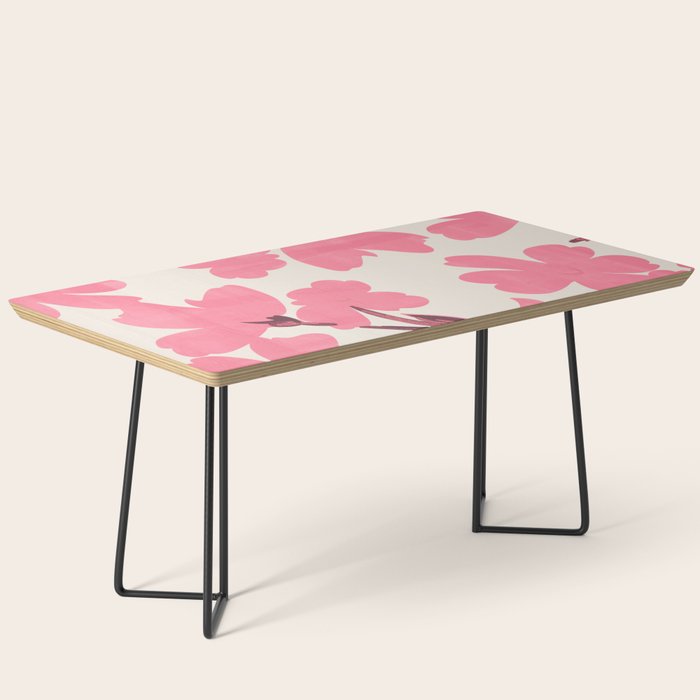 Soft Pink Flowers Coffee Table Gallery Image 1