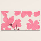 Soft Pink Flowers Desk Mat Gallery Image 3