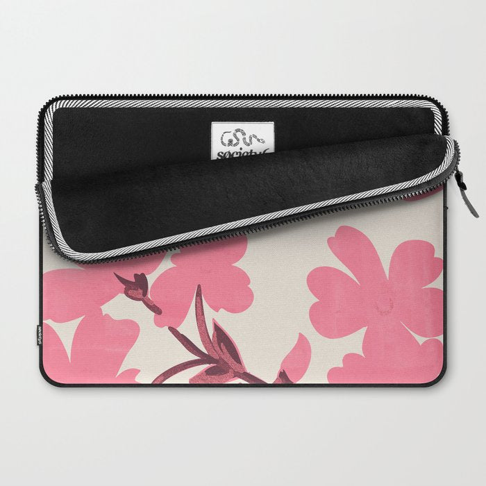 Soft Pink Flowers Laptop Sleeve Gallery Image 2
