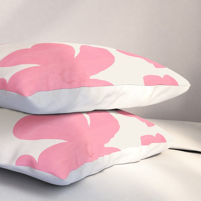 Soft Pink Flowers Pillow Sham Gallery Image 3
