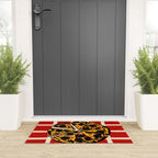 Pizza Time Retro Illustration Welcome Mat Gallery Image 3