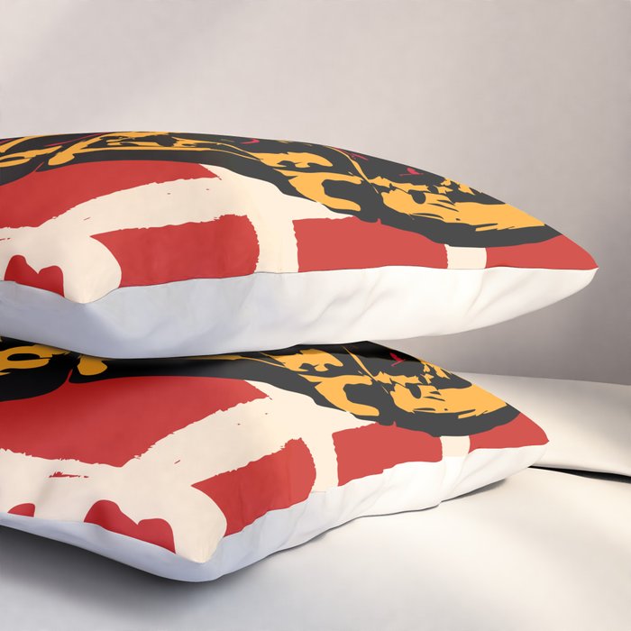 Pizza Time Retro Illustration Pillow Sham Gallery Image 3