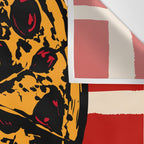 Pizza Time Retro Illustration Wall Tapestry Gallery Image 3