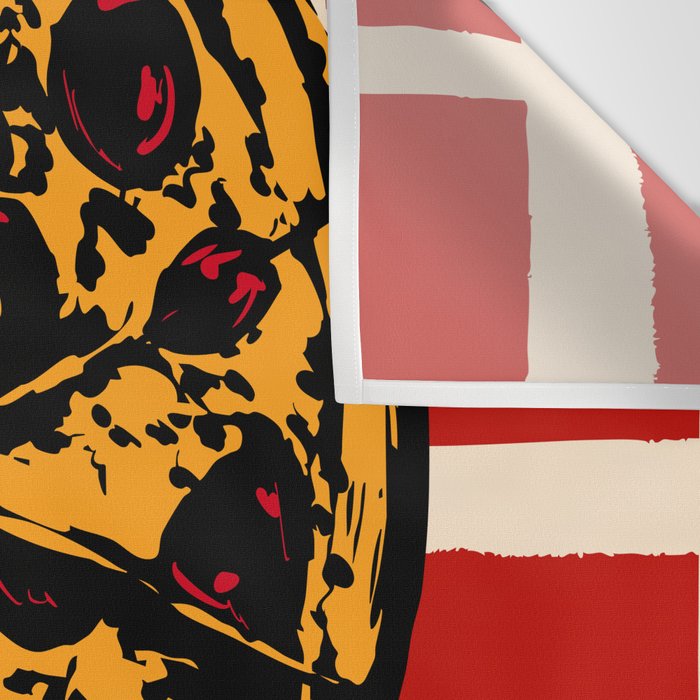 Pizza Time Retro Illustration Wall Tapestry Gallery Image 3