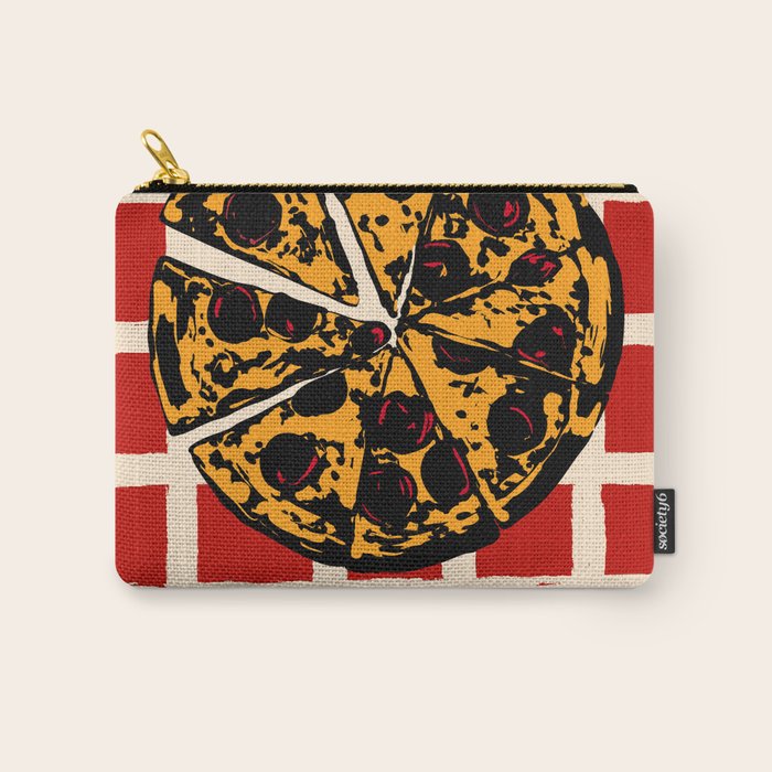 Pizza Time Retro Illustration Carry All Pouch Gallery Image 1