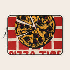 Pizza Time Retro Illustration Laptop Sleeve Gallery Image 1